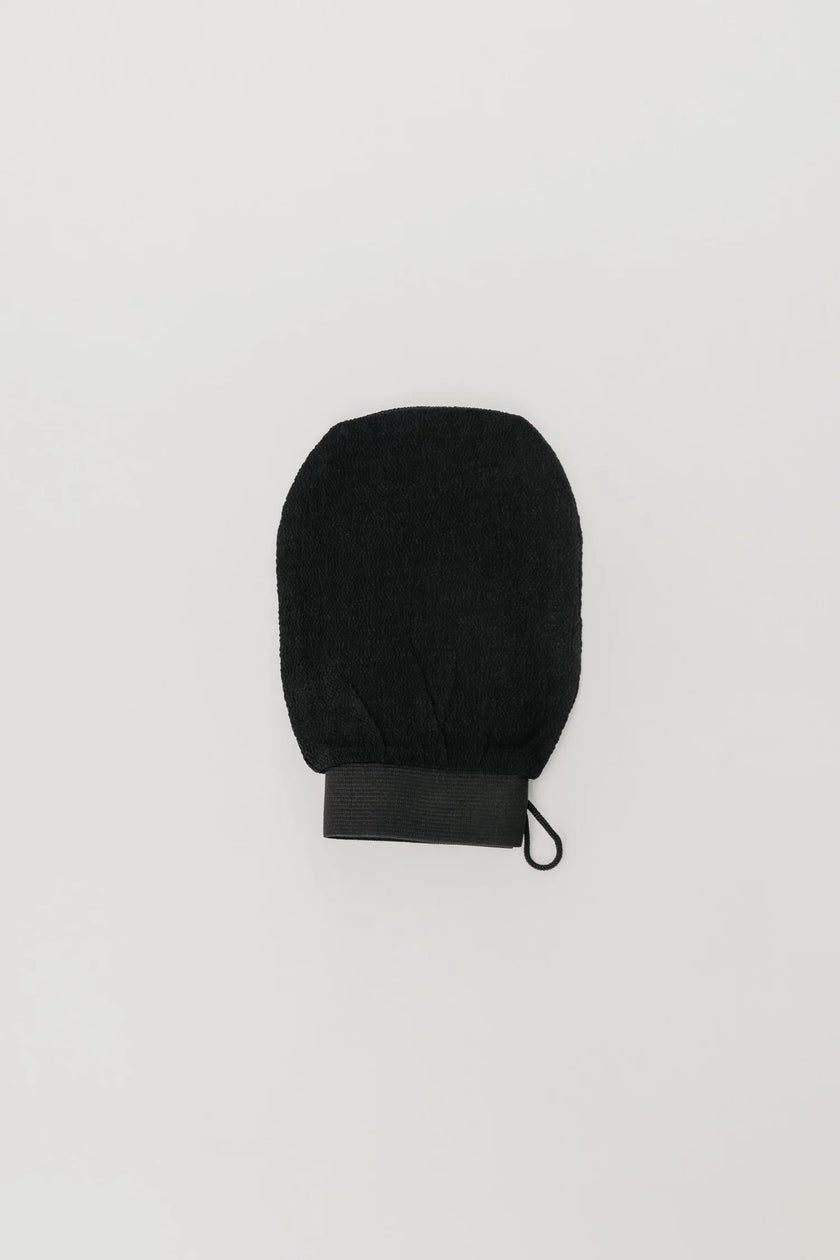 Double-sided exfoliating mitt for pre-tan skin prep by The Sunless Bar