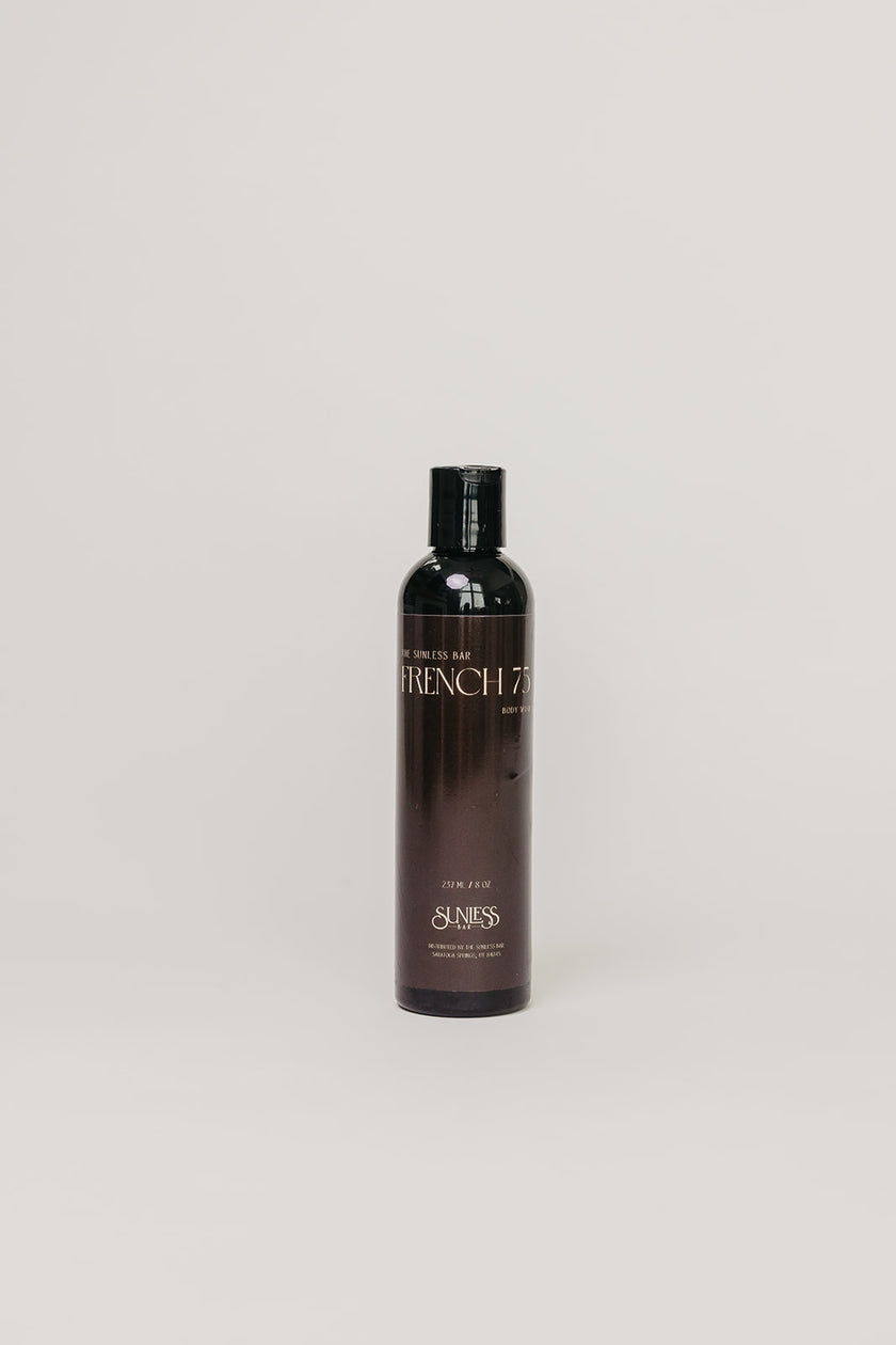 French Seventy-Five shimmer body wash spray tan safe cleanser by The Sunless Bar
